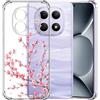Choeeu ChoosEU Trasparente Cover per Xiaomi Redmi Note 15 5G, Sakura Rosa | Sottile TPU Silicone Trasparente Custodia, Disegni Colorate Fiore Fiori Motivo, per Ragazza, Antiurto Protettiva Morbido Case