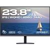 JapanNext Monitor 23,8 IPS 2K WQHD (2560x1140) | Tecnologia HDR | Inclinazione regolabile | sRGB 99% G-Sync/FreeSync | JN-IPS238Q