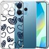 Choeeu ChoosEU Trasparente Cover per Xiaomi Redmi Note 14 4G (EU Version), Love | Sottile TPU Silicone Trasparente Custodia, Disegni Colorate Fiore Fiori Motivo, per Ragazza, Antiurto Protettiva Morbido Case