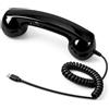 Generico Cornetta per Telefono Retrò con Connettore di Tipo C, Ricevitore Portatile Telefono Vintage con Microfono e Altoparlante Comunicazione Silenziosa Ideale per Ufficio Viaggi e Uso Domestico (A)