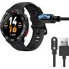 Lamshaw Caricatore magnetico compatibile con Mibro GS Pro2/Mibro GS Pro/Mibro GS Explorer/Mibro GS Explorer S SmartWatch,Magnetico caricatore USB 3,3ft (nero)