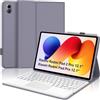 FOGARI Per Xiaomi Redmi Pad 2 Pro 2025/Poco Pad M1 12.1 Pollici Cover Tastiera | Custodia Tastiera Bluetooth Rimovibile con Touchpad per Ufficio/Studio/Scrittura, Keyboard Wireless Portatile, Viola