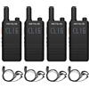 Retevis B63H Walkie-Talkie, RT622P 2.0, PMR Ricetrasmittenti Professionali, 103 g Leggero, Schermo Digitale, USB C, VOX, Walkie Talkie per Ristoranti, Scuola, Vendita al Dettaglio (4 Pezzi, Nero)