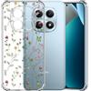 Choeeu ChoosEU Trasparente Cover per Xiaomi Redmi Note 15 4G / 5G, Colorata | Sottile TPU Silicone Trasparente Custodia, Disegni Colorate Fiore Fiori Motivo, per Ragazza, Antiurto Protettiva Morbido Case