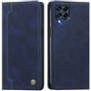 rongki Custodia per Samsung Galaxy M53, Cover in Pelle Sintetica Portafoglio con Slot per Carte, Supporto, Chiusura Magnetica, Antiurto Case per Samsung M53, Blu scuro
