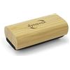 Dynavox puck di pulizia in velluto SP120, spazzola per vinili in bambù sostenibile con imbottitura in velluto, pulizia delicata LP con custodia, chiaro