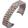 ROUHO Cinturino Orologio Acciaio Inox Bracciale Metallico 13mm 17mm 20mm 21mm Estremità Curva Stile Jubilee Maglie Piene Sostituzione for Rolex Datejust