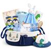 JTgugu Regalo per neonati, set regalo per bambini/ragazze, blu | Generic - Set di 14 pezzi di biancheria intima per neonati, per bambini e bambine, idea regalo per nascita