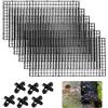 XoeLLe 6 griglie in plastica con 6 ventose per aquascaping, colore nero | Divisorio per acquario, griglia in muschio per acquario, accessori per acquario, filtraggio fai da te e aquascaping