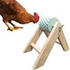 Generic Accessori per Pollai,Giocattolo Da Masticare per Uccelli Di Grandi Dimensioni,Pietra Di Calcio per Affilare Il Becco Con Cornice Di Legnoadatto a Galline, Pulcini, Galli e Pappagalli (Verde)