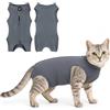 CUEMOON Tuta da Recupero per Gatti, Body Gatto Post Operatorio Sterilizzazione, Cat Recovery Suit Vestito Gatto, per cani di piccola taglia e gatti femmine,S