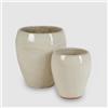 EDG Enzo De Gasperi Vaso Porta Piante Glaze in Ceramica Grande 42x37cm Avorio