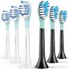 BrightDeal Testine di ricambio per spazzolino elettrico Philips Sonicare ProtectiveClean 4100 5100 6100 DiamondClean 9500 ExpertClean 7500 FlexCare HealthyWhite C3 G3 W3 C2 G2, bianco e nero,