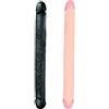 SAHOOSAFETY Dildo a doppia testa da 46 * 5 cm con vene e glande a doppia testa, vero dildo doppio butt plug giocattolo sessuale maschile for le donne(Skin Color)