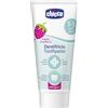 Chicco Dentifricio Bambini alla Fragola Delicato sui Dentini, Bassa Abrasività, con Fluoro e Xilitolo, Senza Conservanti, Contrasta la Formazione delle Carie e Rimuove la Placca - 50 ml, 1+ Anni