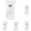 Chicco Baby Moments Quadrotti Morbido Cotone, Pulisce Delicatamente e Accarezza Morbidamente, Baby Skin, Bianco, 60 Pezzi, 0+ Mesi (Confezione da 5)