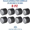 OSCULATI 8 RULLI LATERALI PER CARRELLO 105x76 mm RULLO LATERALE BARCA GOMMONE