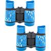 Generic Binocolo compatto per bambini con ottica reale ad alta risoluzione per piccoli esploratori osservazione della natura in viaggio (blu, taglia unica)