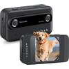 KanDao QooCam EGO - Fotocamera 3D 4K 60 fps e foto da 24 MP, fotocamera digitale stereoscopica touchscreen con doppio obiettivo da 65 mm, riproduzione 3D istantanea per cuffie VR, occhiali AR e viaggi