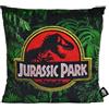 Elbenwald Jurassic Park - Cuscino con logo, 40 x 40 cm, stampato su entrambi i lati, multicolore