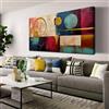 PEWFBS Grande dipinto astratto orizzontale su tela, colore scuro, quadro astratto, arte murale, soggiorno moderno, casa, ufficio, decorazione murale 90x180cm, senza cornice