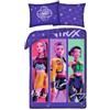Halantex K-Pop Demon Hunters Huntrix - Set Letto Copripiumino singolo Reversibile 140x200cm e Federa 70x90cm - Multicolore - 100% Cotone - OEKO-TEX