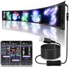 Spolehli Bacheca LED programmabile USB 5 V App Control Modello di testo regolabile Animazione Graffiti Super Luminoso Pannello Pubblicitario per Car Store Hotel (59x12 cm)
