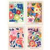 BSITSSS Poster, Fiori Colorati Posters, set da 4 (20 x 30 cm), Poster da Parete Fiori Colorati, Stampe da Parete, Quadretti daParete per Soggiorno, Cucina, Camere da Letto, Frameless
