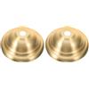 AUTSUPPL Rosone per lampadario sospeso in ottone puro dorato, set di 2, motivo cappello britannico retrò, piastra a soffitto grande per soggiorno e sala da pranzo