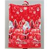 o-day Plaid Natalizio Singolo 130x160 Coperta Natale in Pile Morbida per Divano | Fantasia Babbo Natale Merry Christmas, Pile 100% Poliestere, Singolo 130x160, Lavaggio a Mano 30 Gradi, Divano e Poltrona