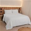 Sognoro Parure Copripiumino Una Piazza e Mezza 200x200, con 2 Federe 50x80 | 300 Fili, Raso di Cotone Morbido, 100% Cotone Pettinato, Lavabile in Lavatrice, Chiusura a Busta, Ideale per l'Autunno