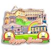 Quwsne Magnete da frigorifero Reggio Emilia Italia, souvenir di viaggio in città, regali turistici, 3D, monumenti classici, artigianato fatto a mano, decorazione per la casa, 1113, QS-CYT-1113