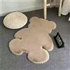 TITA-DONG Tappeto a forma di orso, morbido tappeto shaggy per la camera dei bambini, carino, morbido e soffice, in finta pelliccia, tappeto shaggy peloso, carino, comodo, decorativo, per la casa, la