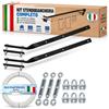 SOLEILUX Set Stendibiancheria da Balcone con 2 Staffe da 60cm in Ferro, Filo 20 Metri e Kit di Montaggio Incluso (FILO BIANCO PLASTIFICATO)