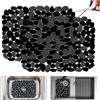 Volminex 2 Pezzi di Tappetino Lavello Cucina, PVC Sottopentola, Tappetini | Protezione per Lavello, Sgocciolatoio per Lavandino da Cucina, Tappetino Sottolavello Impermeabile,Nero 40×30cm