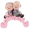 HOMOCONO Topper Torta Matrimonio Statuina Sposi Anziani in Resina 3.5In per Celebrazioni di Nozze e Anniversari Non Commestibile