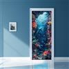 arricraft 2 pz Adesivo per Porta Autoadesivo, 80cmx200cm/31.5X78.7 Adesivi Murali per Porte con Creature Marine Adesivi per Porte In PVC con Delfini Carta Da Parati Rimovibile Decorazione