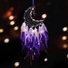 Dremisland Acchiappasogni Luna con Lucine Fatte a Mano con Colorate Piume Puro viola | Dremisland Ciondolo Turchese Dream Catcher Appendere a Parete per Bambini Decorazione da Parete Camera da Letto di Casa