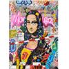 SHEGZHUC Diamond Painting Donna 40 x 50 cm Monna Lisa Pop Art Astratti Dipingere con i Diamanti Adulti Puzzle con Neon Pochette Donna Graffiti