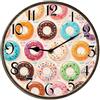 Horienteeon Orologio da parete a ciambella Orologio da parete per pasticceria e pasticceria Orologio da parete silenzioso senza ticchettio Orologio da parete decorativo per camera da letto, cucina,