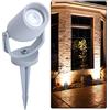 Fumagalli Faretto da esterno a LED da giardino, colore grigio, innovativa lampada da giardino illuminazione da giardino 230 V, inclusa lampadina GU10 da 3,5 W sostituibile, luce bianca calda