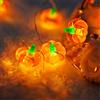 SIGANDG Decorazione a forma di zucca, 2m 20 LEDs, catena luminosa a LED | autunnale mini catena luminosa per interni, zucche, a batteria, per autunno, per feste di Natale e Halloween