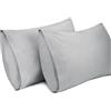 Lirex 2-Pack Federe per Cuscini, 100% Cotone Traspirante Federe Pillow Covers, 30 x 50 cm, Grigio Chiaro