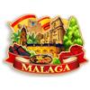 Quwsne Calamita da frigorifero Malaga Spagna magnete da frigorifero souvenir di viaggio città regali turistici 3D classici punti di riferimento artigianali fatti a mano decorazione della casa -1396