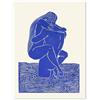 XENITE Casa Poster Decorativo Arte della Parete Surrealismo Astratte Linee Geometriche Blu Donne HD Canvas Poster Stampe Soggiorno Camera da Letto Home Decor(B,30x40cm)