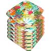 emmevi Set 6 Cuscini Sedia Cotone Con Alette Lavabili Morbidi Universali Coprisedia Moderno Palme Colorate