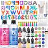 ZOPALY Kit Resina Epossidica Trasparente Completo Per Creare Portachiavi | 192 Pezzi Con 400ml Resina Epossidica, Stampi Lettere, Pigmento Colorante, Paillettes, Per Portachiavi e Gioielli Fai da Te