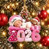 VEELU Addobbo Natalizio Personalizzato 2026 per Neonati, Primo Natale in Acrilico | Decorazione Natale Personalizzata 2026 con Nome del Bambino,Regalo Personalizzato di Natale per Neogenitori, Famiglia e Nonni