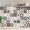 AREDE 32 Pz Adesivi per Piastrelle Bagno e Cucina 10 x 10 cm Autoadesivo Decorazione Adesivo murale in PVC Impermeabile Adesivi Parete mattonelle mosaico stile / T1027