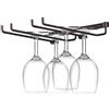 Agatige Portabicchieri da Appendere, Portabicchieri da Vino Montabile a Doppia Parete con 2 Binari Portabicchieri per Calici da Bar di Casa - 24x27 cm
